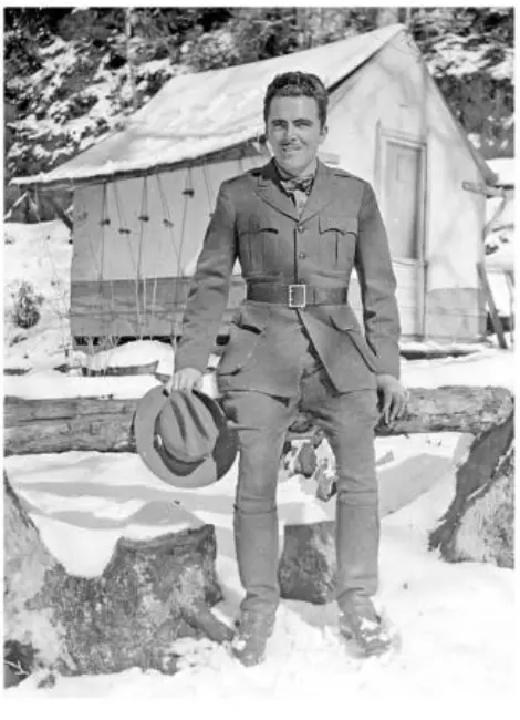 Les Salm at Mill Creek Ranger Station in 1929