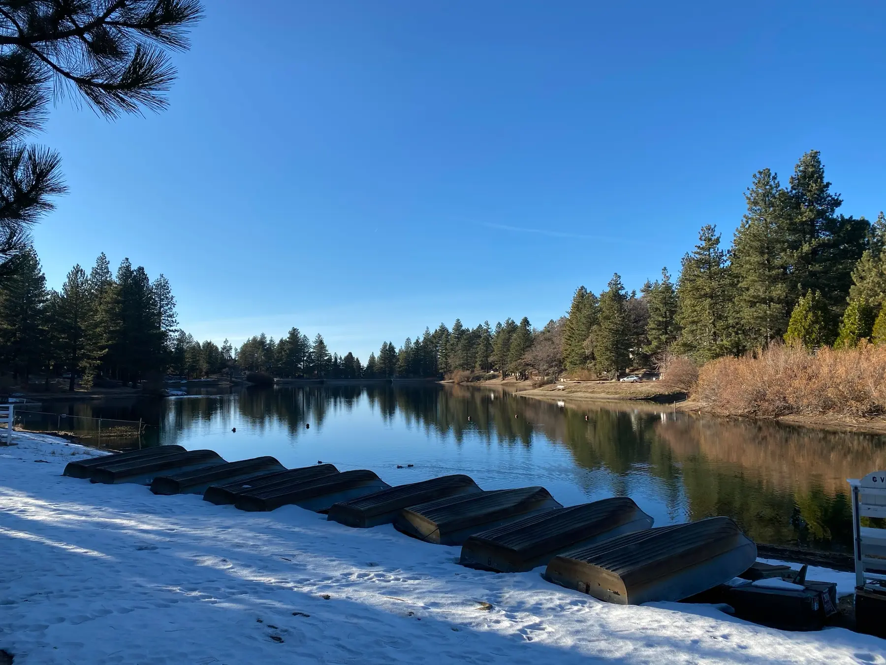 Green Valley Lake on a clear mountain day